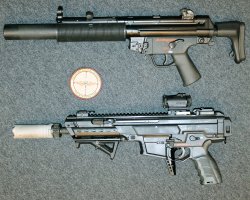 A visit to Heckler & Koch, the new HK437 assault rifle in .300 Blackout caliber for law enforcement and special forces The HK437 with folded stock